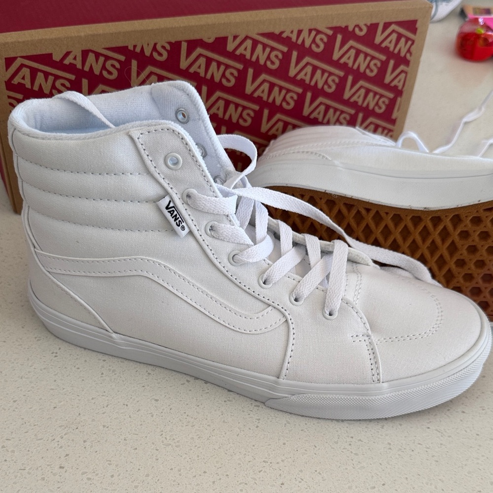 Vans Classic White High-Top Sneakers